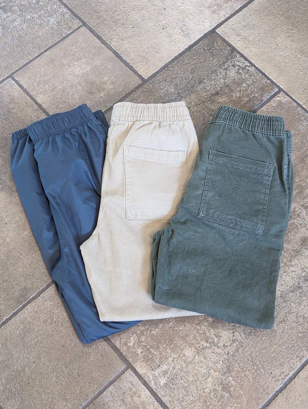 Bundle Of 3 Boys Casual Fall Athletic Khaki Stretch Pants School Sports Size 7/8